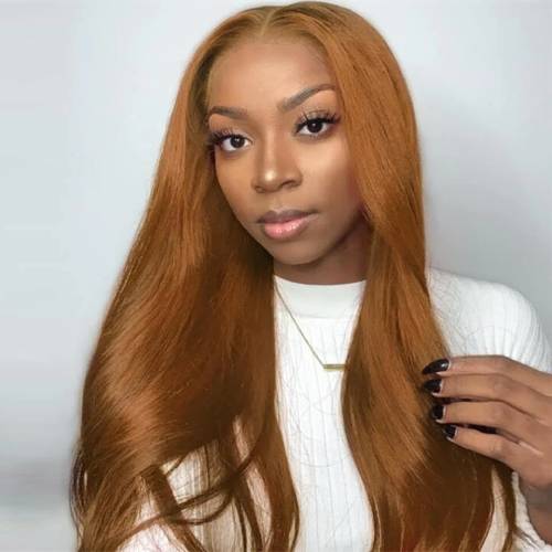27# 30# 99j# 13x4 Transparent Lace Wig Straight Brazilian Hair