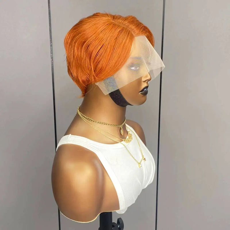 Left Part Pixie 13*4*1 Tpart Lace Short bob Wig