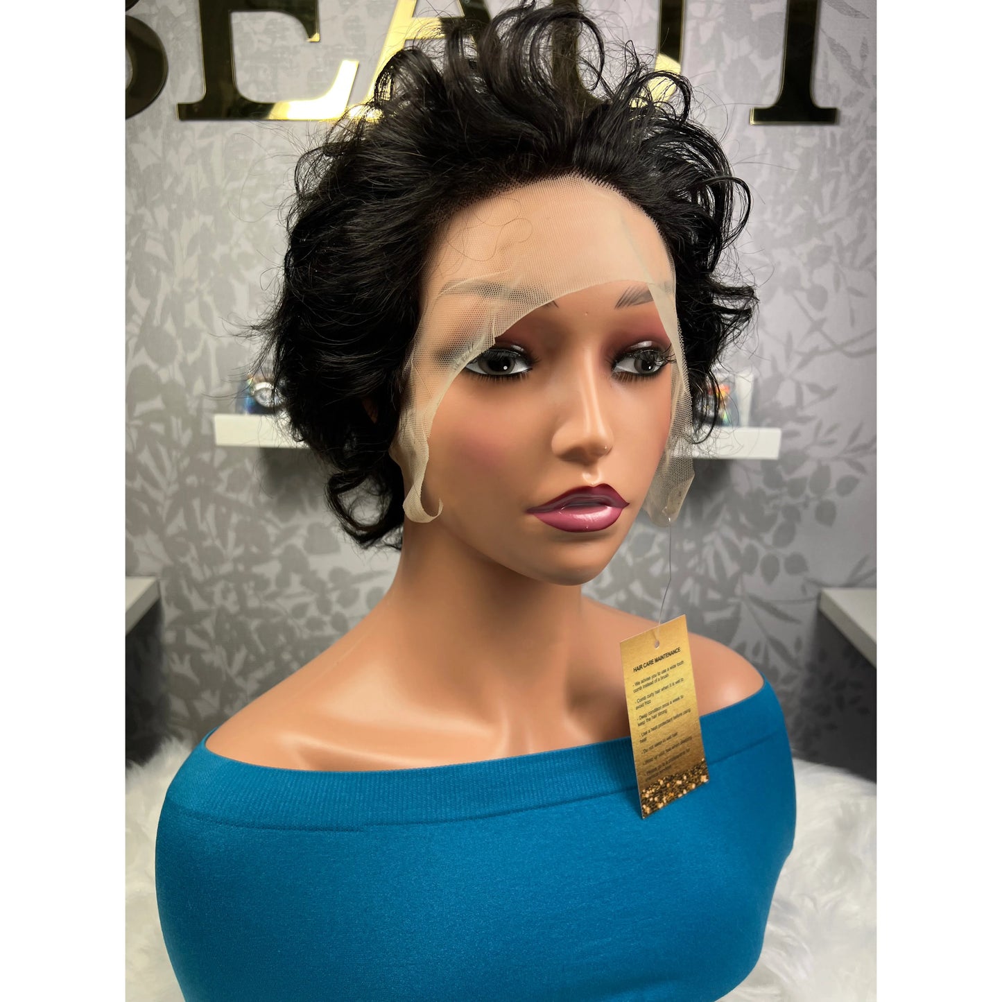 Pixie Cut Human Hair Wig Short Curly Hair