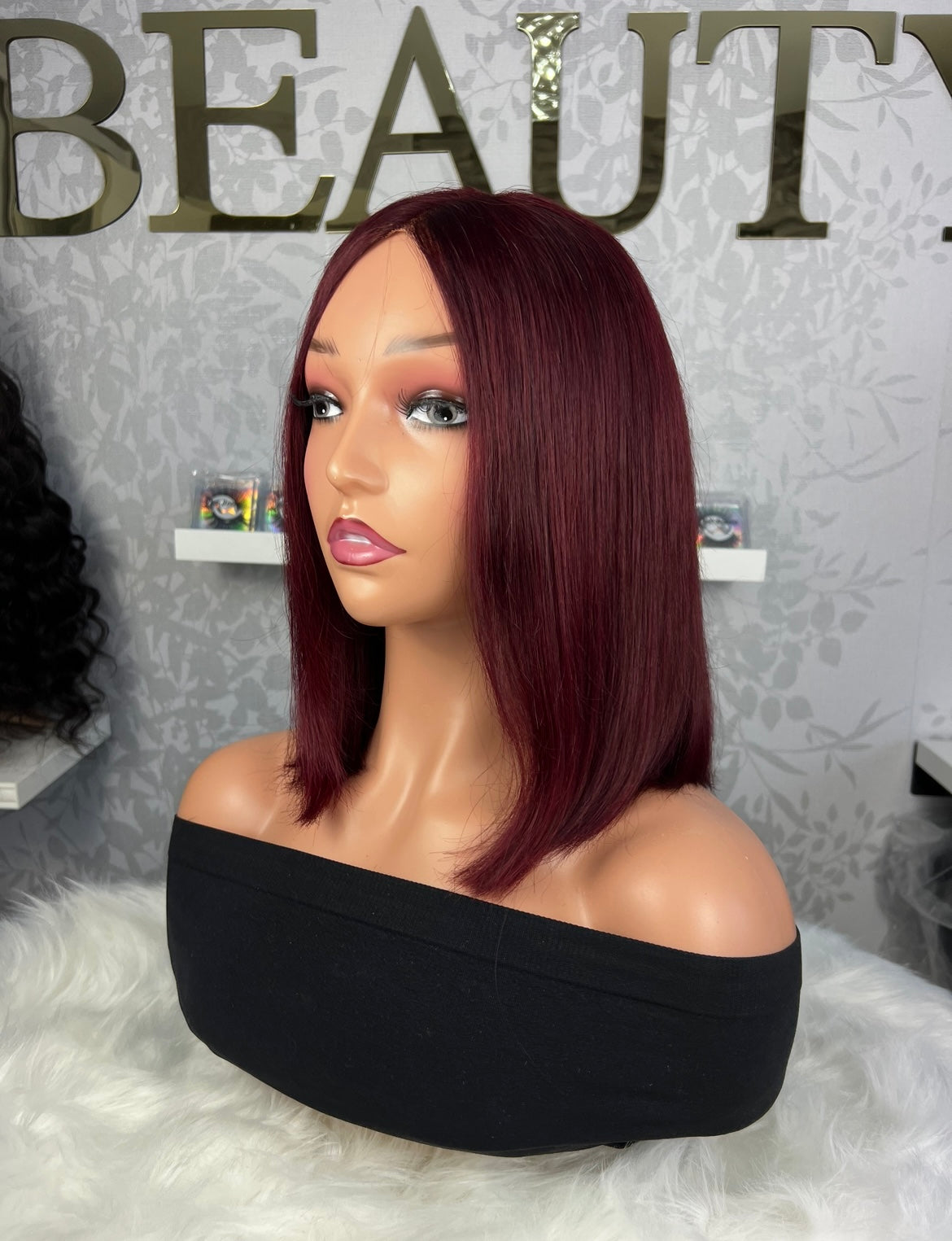 12 Inches Straight Human Hair 5*5 HD Transparent Wig - 99J