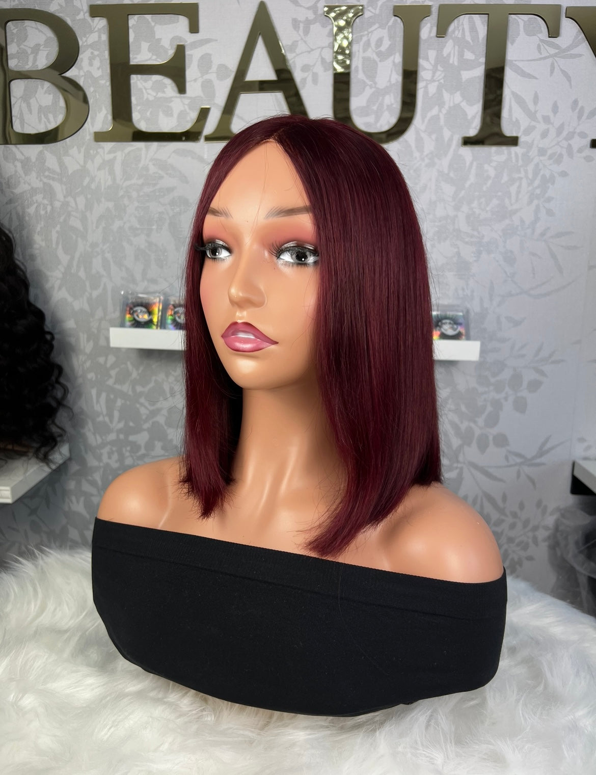 12 Inches Straight Human Hair 5*5 HD Transparent Wig - 99J