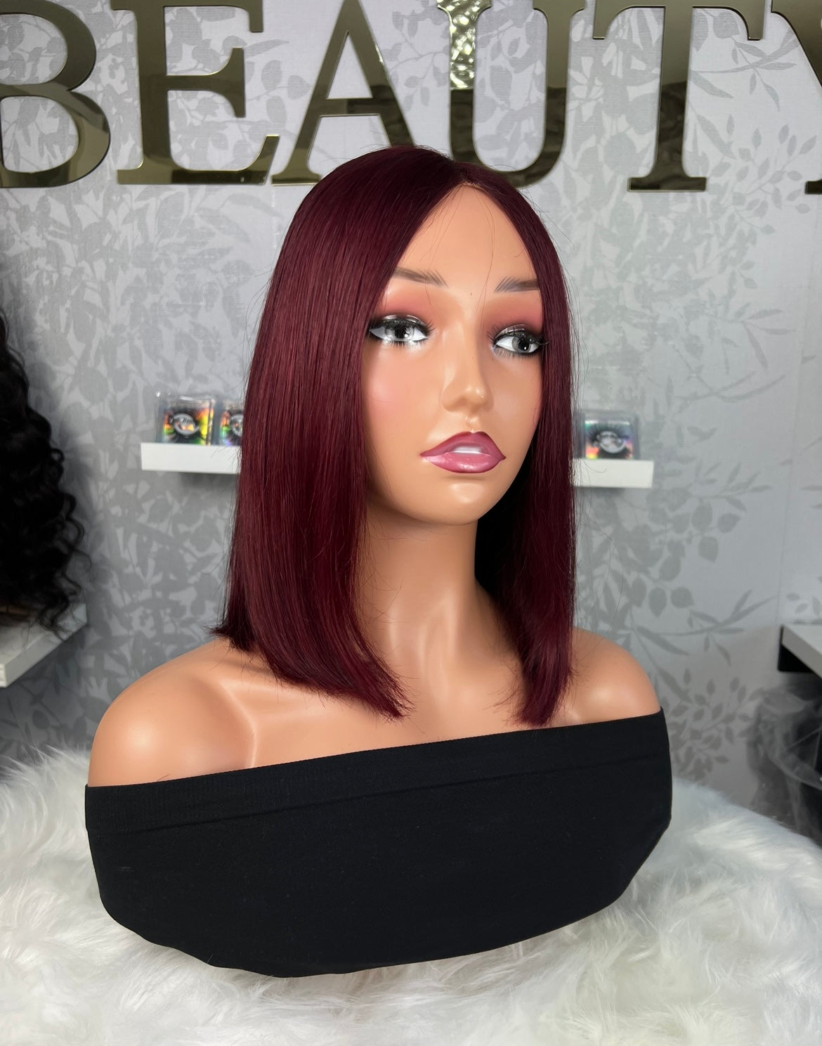 12 Inches Straight Human Hair 5*5 HD Transparent Wig - 99J