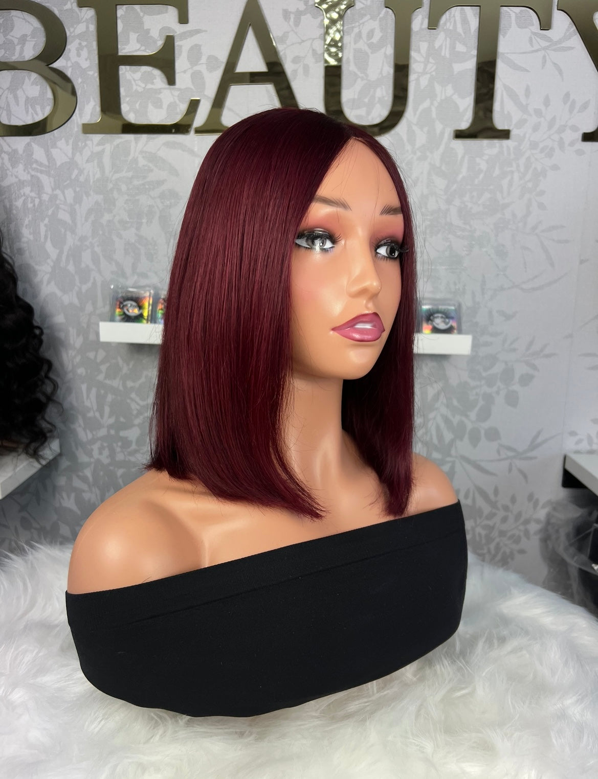 12 Inches Straight Human Hair 5*5 HD Transparent Wig - 99J