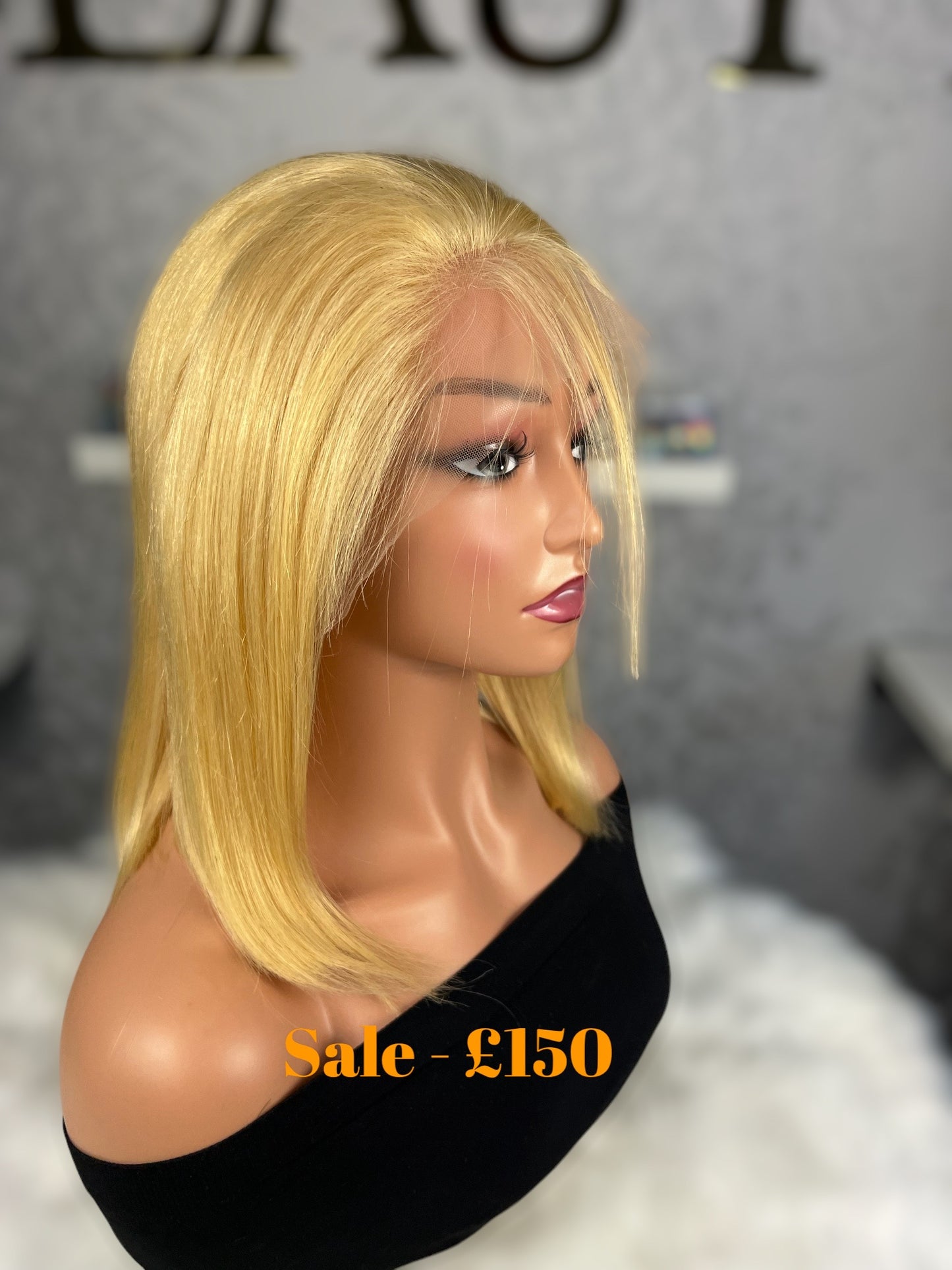 12 Inches Honey Blonde Human Hair 13*4 HD Transparent Wig