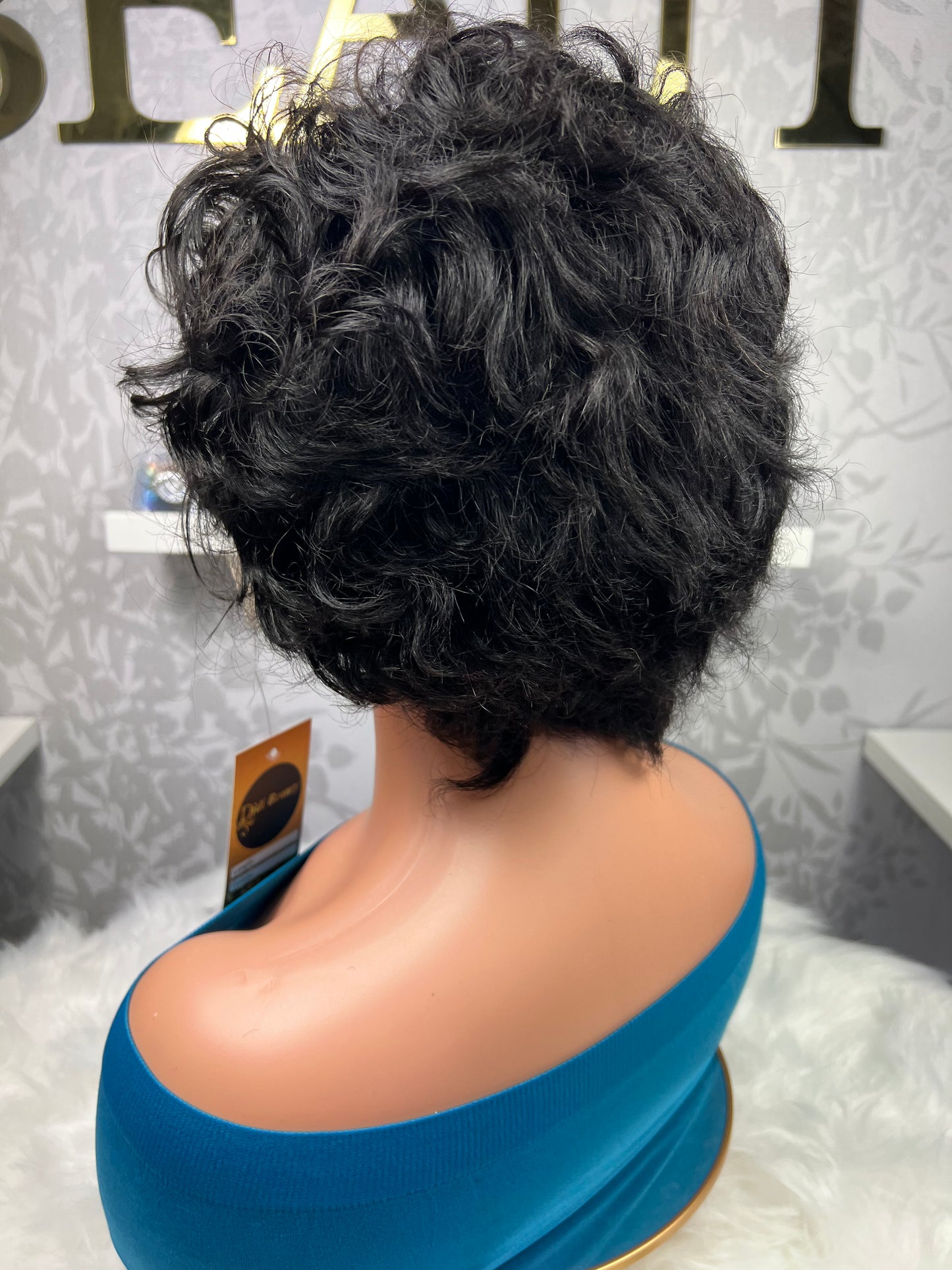 Pixie Cut Human Hair Wig Short Curly Hair