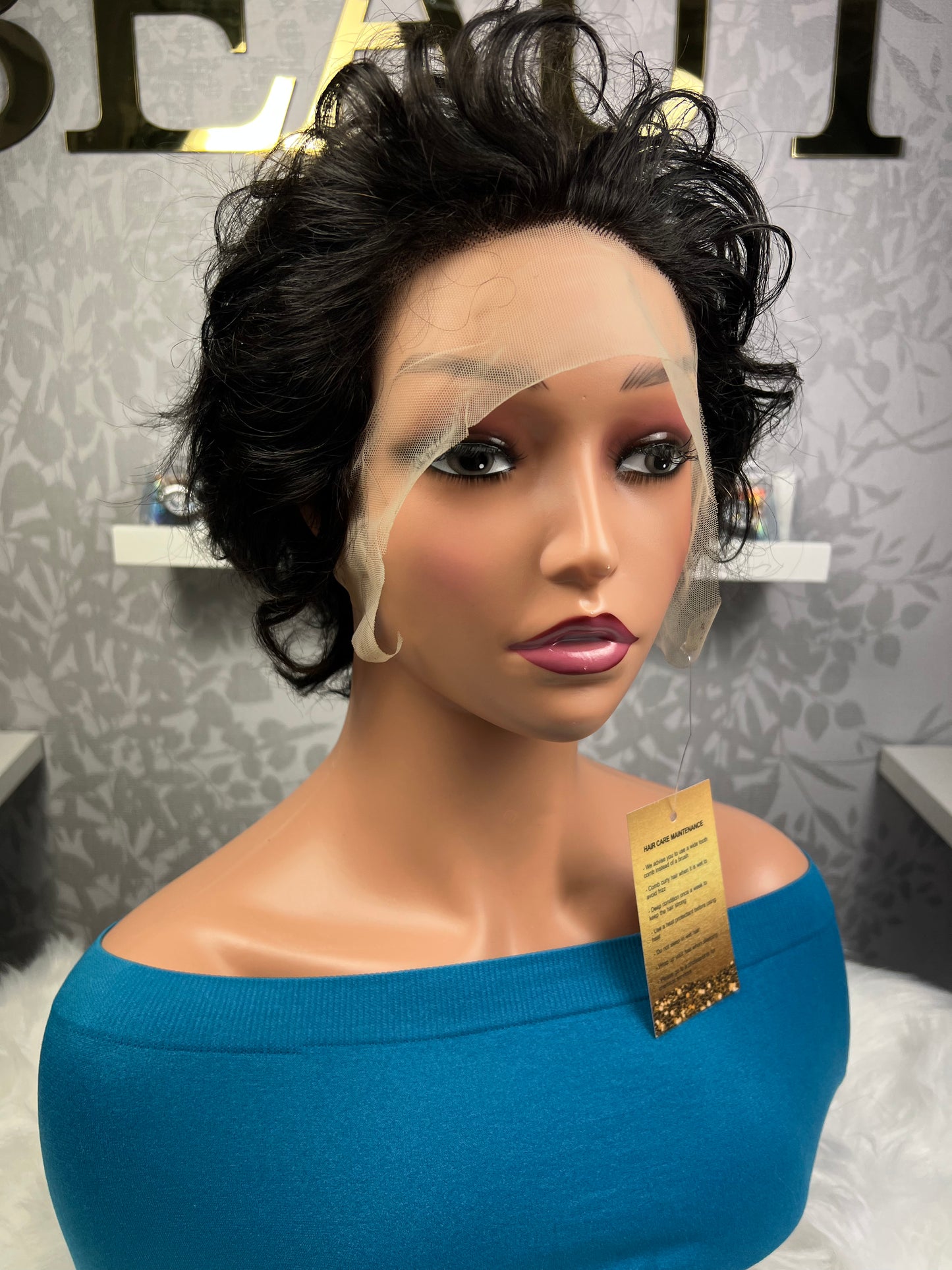 Pixie Cut Human Hair Wig Short Curly Hair