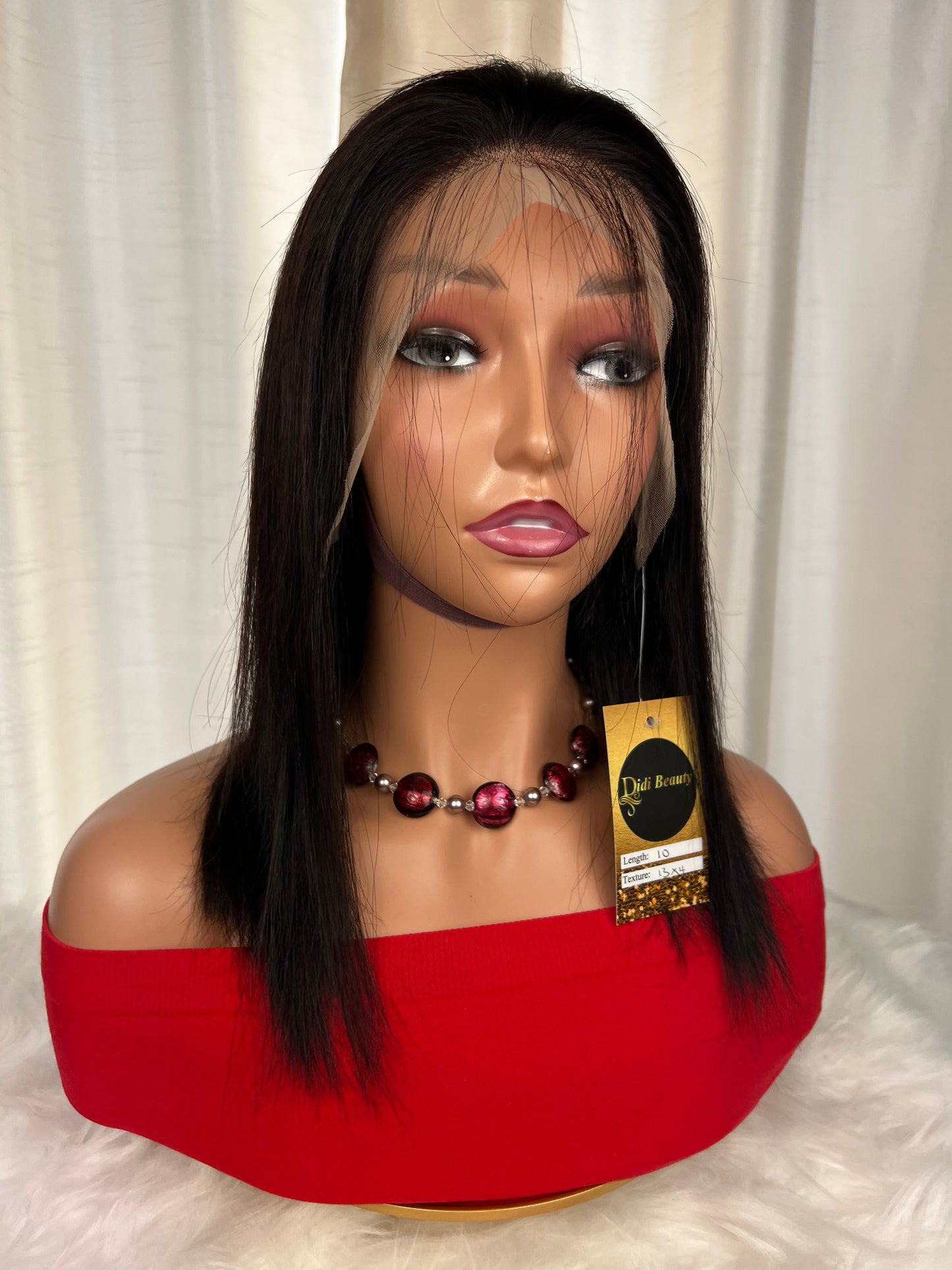 10 Inches Straight Human Hair 13*4 HD Transparent Wig