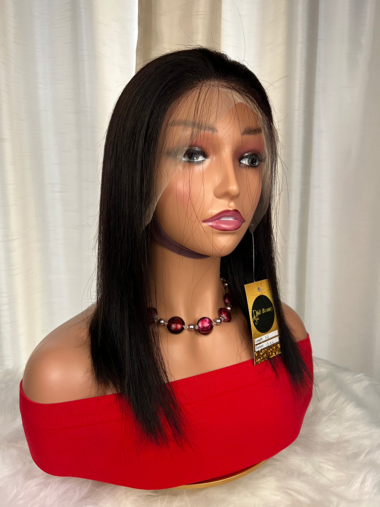 10 Inches Straight Human Hair 13*4 HD Transparent Wig