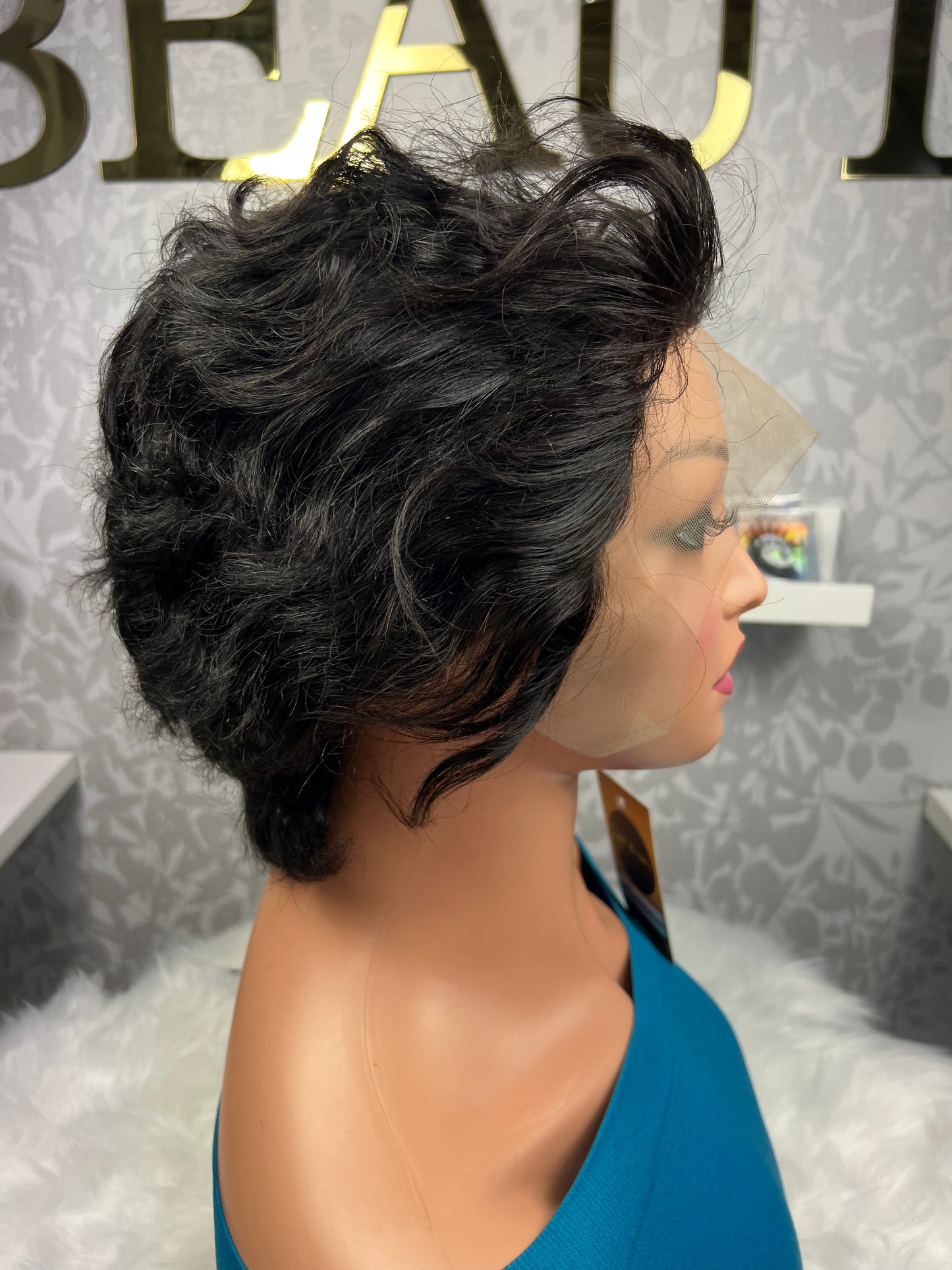 Pixie Cut Human Hair Wig Short Curly Hair